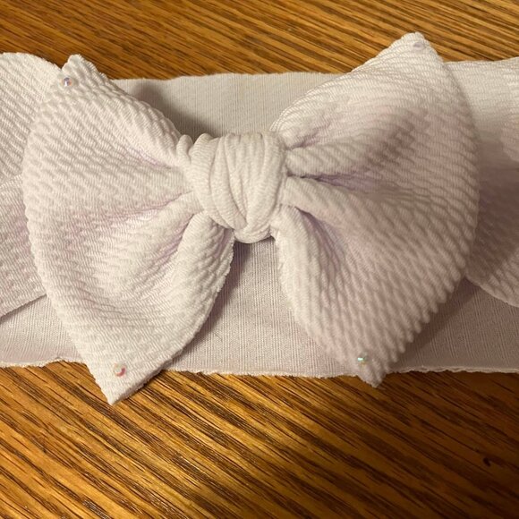 Handmade Baby Girl Headband Bow 6-12 Months - Picture 2 of 3